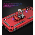 Wholesale Samsung Galaxy A10 Tech Armor Ring Grip Case with Metal Plate (Red)